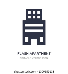 flash apartment icon on white background. Simple element illustration from Buildings concept. flash apartment icon symbol design.