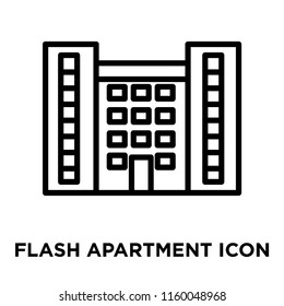 Flash Apartment icon vector isolated on white background, Flash Apartment transparent sign , line or linear sign, element design in outline style