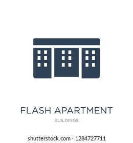 flash apartment icon vector on white background, flash apartment trendy filled icons from Buildings collection, flash apartment vector illustration