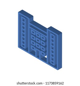 Flash Apartment isometric left top view 3D icon