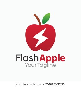 Flash Apple Logo Design Template. Good for Business, Agency, Community and Organization