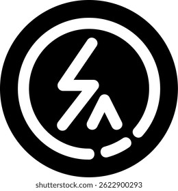 Flash auto Line vector Icon Design
