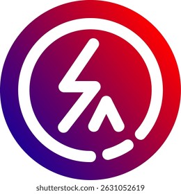 Flash auto Line vector Icon Design
