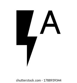 Flash auto-icon vector isolated on white background.