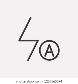 Flash automatically icon isolated on background. Photography symbol modern, simple, vector, icon for website design, mobile app, ui. Vector Illustration