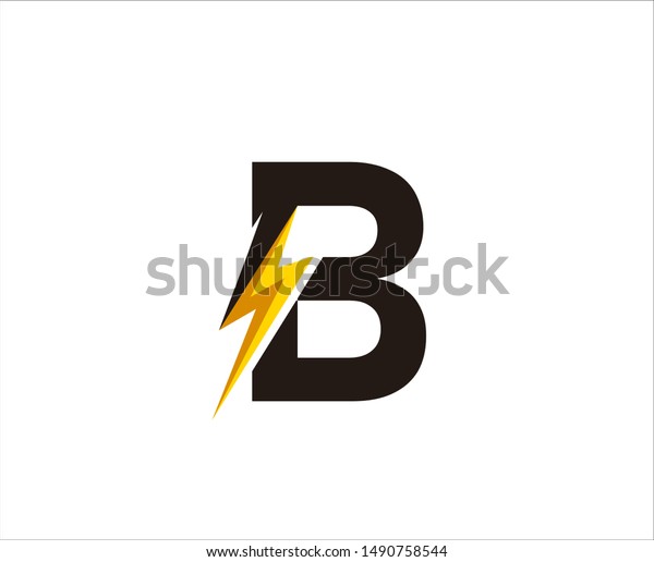 Flash B Letter\
Logo, Electrical Bolt Logo\
Vector