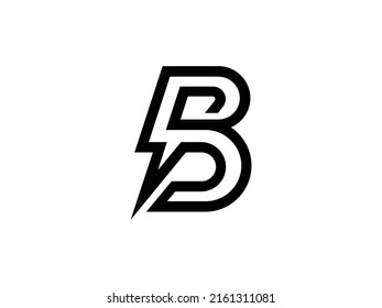 Flash B Letter Logo Icon Template. Illustration vector graphic. Design concept Electrical Bolt With Initial B Letter Logo Design. Perfect for corporate