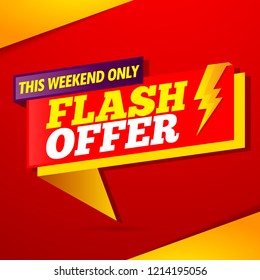 flash banner red design 