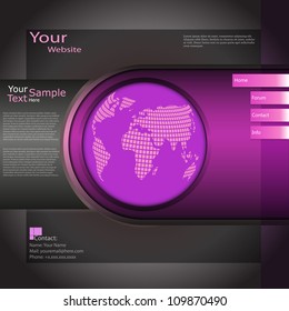 Flash based futuristic web site, page,  template