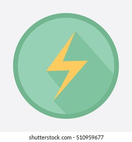 Flash Bolt Flat Icon Vector Stock Vector (Royalty Free) 510959677 ...