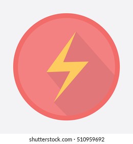 Flash, bolt flat icon vector