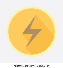 Flash, bolt flat icon vector