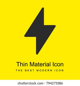 Flash bright yellow material minimal icon or logo design