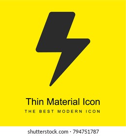 Flash bright yellow material minimal icon or logo design