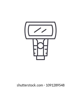 Flash bulb linear icon concept. Flash bulb line vector sign, symbol, illustration.