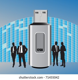 Flash and business people