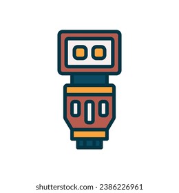 flash camera filled color icon. vector icon for your website, mobile, presentation, and logo design.