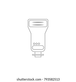 flash for camera icon. Elements of photo and video icon. Premium quality graphic design. Signs, outline symbols collection icon for websites, web design, mobile app, info graphic on white background