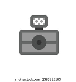 Flash Camera icon set. Camera instrument Symbol, logo.