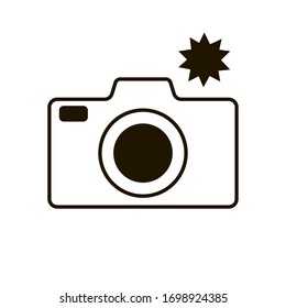 Flash camera icon in trendy flat style isolated. Illustration eps 10.