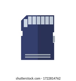 Flash card flat icon. Colorful illustration of flash card. Vector.