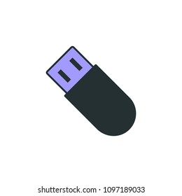 flash card icon. Element of web icon with one color for mobile concept and web apps. Isolated flash card icon can be used for web and mobile on white background