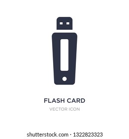 flash card icon on white background. Simple element illustration from Hardware concept. flash card sign icon symbol design.