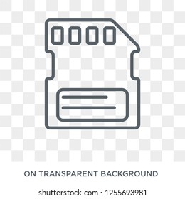 Flash Card icon. Trendy flat vector Flash Card icon on transparent background from hardware collection. High quality filled Flash Card symbol use for web and mobile