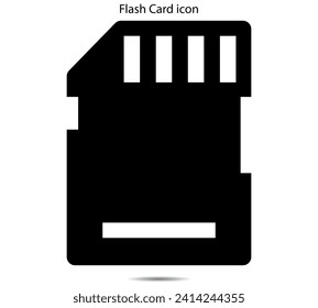 Ilustración vectorial del icono de la tarjeta Flash en segundo plano