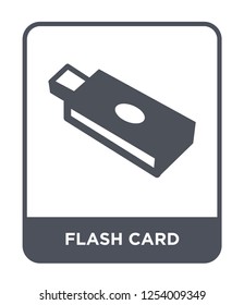 flash card icon vector on white background, flash card trendy filled icons from Hardware collection, flash card simple element illustration