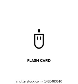 flash card icon vector. flash card sign on white background. flash card icon for web and app