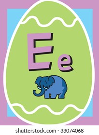 Flash Card Letter E nouns. See whole alphabet in my series!