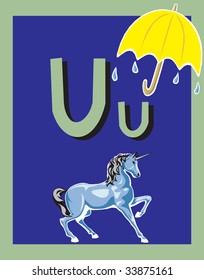 Flash Card Letter U nouns. There is one for each letter.