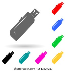 flash card multi color style icon. Simple glyph, flat vector of electro icons for ui and ux, website or mobile application