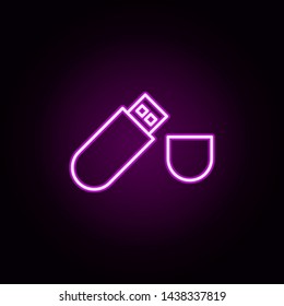 flash card neon icon. Elements of technology set. Simple icon for websites, web design, mobile app, info graphics