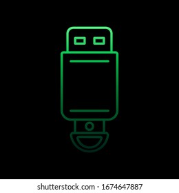 Icono de nolan de la tarjeta Flash. Línea delgada simple, contorno vectorial de iconos de hardware para ui y ux, sitio web o aplicación móvil