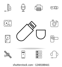 flash card outline icon. Technology icons universal set for web and mobile