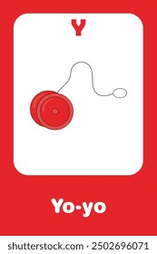 Flash Card Yo-yo letter Y for Toddler and Children education