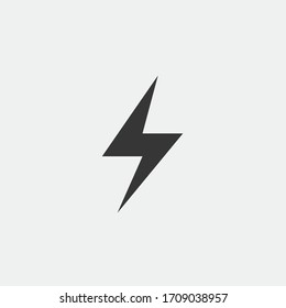 flash charging vector icon for power and lightning