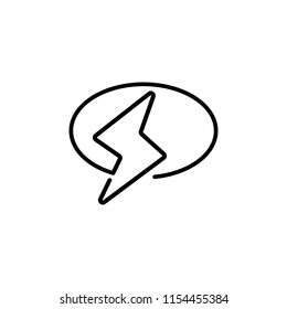 flash chat logo template monoline vector download eps10