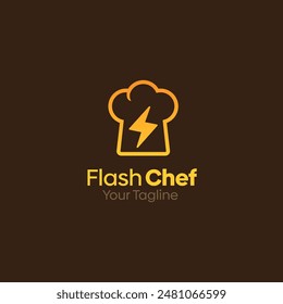 Flash Chef Logo Vector Template Design. Good for Business, Start up, Agency, and Organization