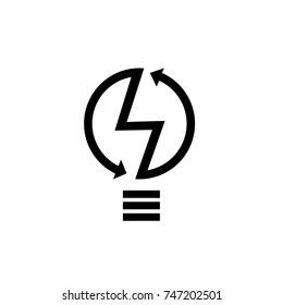 Flash circle logo template vector, Electricity Logo