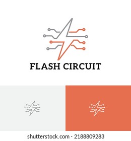 Flash Circuit Thunder Electronic Technology Monoline Logo