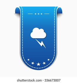 Flash Cloud blue Vector Icon Design