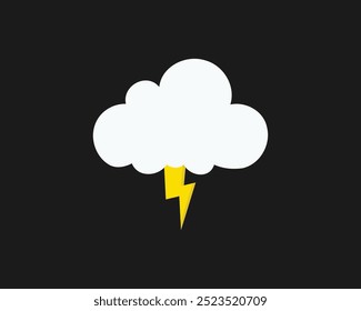 Flash cloud icon. Cloud with thunder icons vector illustration isolated on white background