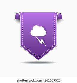 Flash Cloud Purple Vector Icon Design