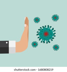 Flash Coronavirus Stamp MERS-Cov. 2019-nСoV is a concept of a pandemic medical health risk with dangerous cells in the Middle East respiratory syndrome. Vector Illustration. EPS10