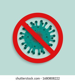 Flash Coronavirus Stamp MERS-Cov. 2019-nСoV is a concept of a pandemic medical health risk with dangerous cells in the Middle East respiratory syndrome. Vector Illustration. EPS10