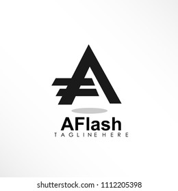 A Flash creative logo concept for business with initial letter A