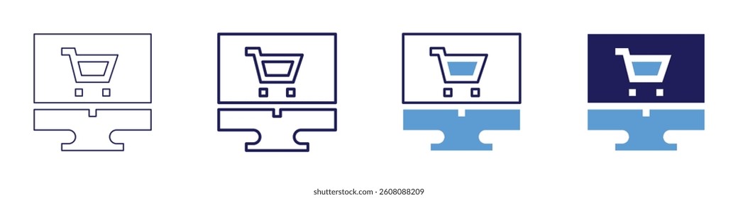 Flash deals icon in 4 different styles. Thin Line, Line, Bold Line, Duotone. Duotone style. Editable stroke.